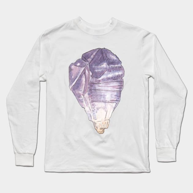 Amethyst Crystal Long Sleeve T-Shirt by sheehanstudios